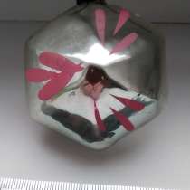 Елочная игрушка старинная стекло роспись Льдинка Кристалл, в Магнитогорске