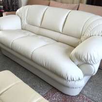Белый кожаный диван Венеция, в Зеленограде