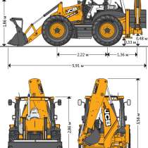 JCB Экскаватор погрузчик трактор, в Новокузнецке