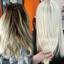 Окрашивание любой сложности, горячие ножницы, кератин, в Санкт-Петербурге
